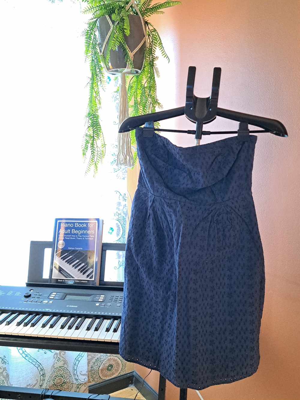 Old Navy Navy Eyelet Dress